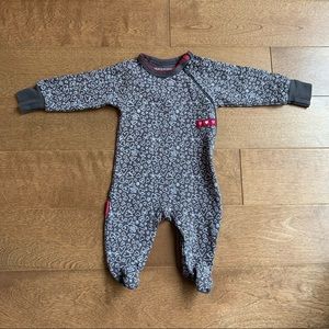 2/$10 BLUE BANANA Baby girl footie pyjamas hearts 1m